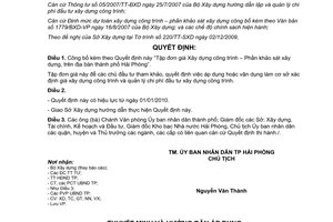 Quyết định 2539/QĐ-UBND công bố Tập đơn giá Xây dựng công trình