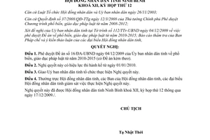 Nghị quyết 22/2009/NQ-HĐND Đề án phổ biến giáo dục pháp luật 2010-2015 Ninh Bình