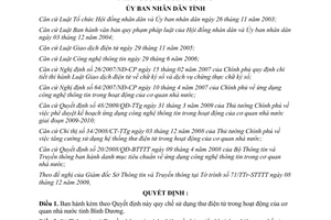 Quyết định 82/2009/QĐ-UBND Quy chế sử dụng thư điện tử cơ quan tỉnh Bình Dương