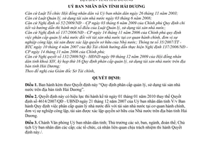 Quyết định 44/2009/QĐ-UBND phân cấp quản lý, sử dụng tài sản nhà nước trên địa bàn tỉnh Hải Dương