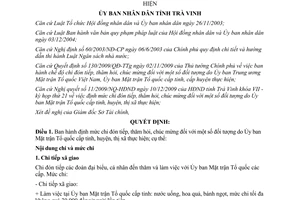 Quyết định 17/2009/QĐ-UBND chi đón tiếp thăm hỏi chúc mừng Trà Vinh