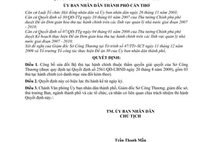 Quyết định 3823/QĐ-UBND công bố sửa đổi Bộ thủ tục hành chính