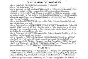Quyết định 120/2009/QĐ-UBND phê duyệt phương án giá tiêu thụ nước sạch không dùng cho mục đích sinh hoạt trên địa bàn thành phố Hà Nội