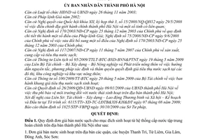 Quyết định 119/2009/QĐ-UBND giá bán nước sạch sinh hoạt trên địa bàn thành phố Hà Nội