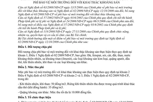 Thông tư 238/2009/TT-BTC hướng dẫn Nghị định 82/2009/NĐ-CP phí bảo vệ môi trường khai thác khoáng sản