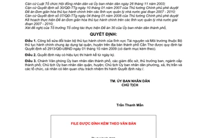 Quyết định 3837/QĐ-UBND công bố sửa đổi toàn bộ thủ tục hành chính