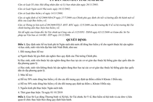 Quyết định 38/2009/QĐ-UBND mức hỗ trợ kinh phí từ Ngân sách nhà nước