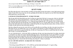 Nghị quyết 283/2009/NQ-HĐND nhiệm vụ 2010 Nghệ An