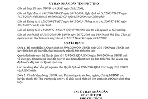 Quyết định 4610/2009/QĐ-UBND bổ sung Quyết định 3996/2009/QĐ-UBND