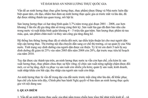 Nghị quyết 63/NQ-CP đảm bảo an ninh lương thực quốc gia