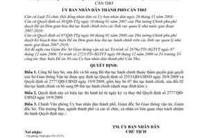 Quyết định 3859/QĐ-UBND công bố hủy bỏ, sửa đổi Bộ thủ tục hành chính