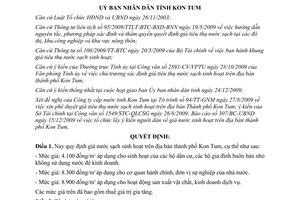 Quyết định 76/2009/QĐ-UBND quy định giá nước sạch sinh hoạt trên địa bàn thành p