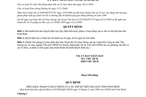 Quyết định 39/2009/QĐ-UBND điều kiện, phạm vi hoạt động của xe thô sơ