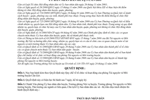 Quyết định 29/2009/QĐ-UBND Quy chế  tổ chức hoạt động phòng Tài nguyên Môi trường huyện Cần Giờ