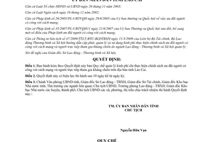 Quyết định 43/2009/QĐ-UBND chính sách ưu đãi người có công với cách mạng Lào Cai