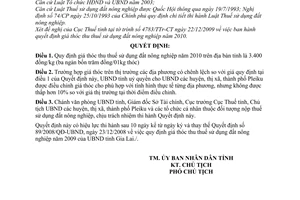 Quyết định 57/2009/QĐ-UBND giá thóc thu thuế sử dụng đất nông nghiệp