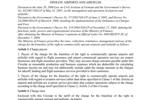 Circular No. 240/2009/TT-BTC, Prescribing the rates, collection remittance, mana
