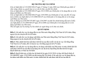 Quyết định 3280/QĐ-BTC công bố lãi suất cho vay tín dụng đầu tư, tín dụng xuất khẩu nhà nước mức chênh lệch lãi suất được tính hỗ trợ sau đầu tư