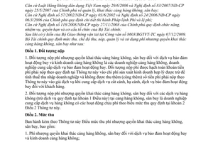 Thông tư 240/2009/TT-BTC mức thu, nộp, quản lý sử dụng phí nhượng quyền khai thác cảng hàng không, sân bay