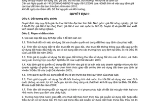 Quyết định 172/2009/QĐ-UBND quy định giá đất trên địa bàn tỉnh Bắc Ninh