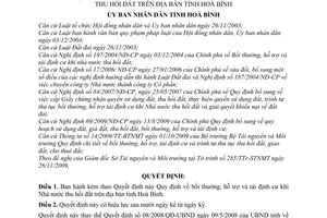 Quyết định 41/2009/QĐ-UBND  bồi thường, hỗ trợ và tái định cư khi Nhà thu hồi