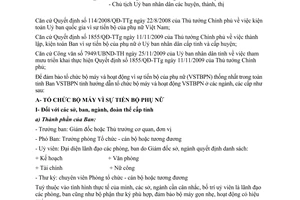 Hướng dẫn 2508/HD-VSTBPN 2009 Hướng dẫn tổ chức bộ máy hoạt động Vì sự tiến bộ phụ nữ Nghệ An