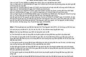 Quyết định 37/2009/QĐ-UBND phê duyệt giá các loại đất trên địa bàn tỉnh Thái Nguyên năm 2010