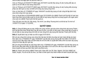 Quyết định 6829/QĐ-UBND  công bố Bảng giá ca máy, thiết bị thi công