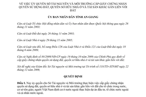 Quyết định 2896/QĐ-UBND năm 2009 ủy quyền Sở Tài nguyên cấp giấy chứng nhận