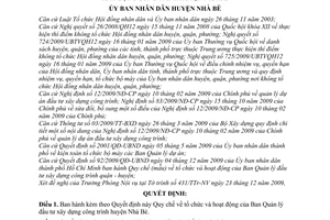 Quyết định 650/2009/QĐ-UBND Quy chế tổ chức hoạt động Ban Quản lý đầu tư xây dựng công trình huyện Nhà Bè