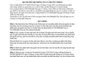 Thông tư 41/2009/TT-BTTTT danh mục các sản phẩm phần mềm mã nguồn mở đáp ứng được yêu cầu sử dụng trong các cơ quan, tổ chức nhà nước