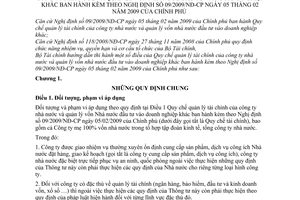 Thông tư 242/2009/TT-BTC hướng dẫn Quy chế quản lý tài chính công ty nhà nước đầu tư vào doanh nghiệp khác