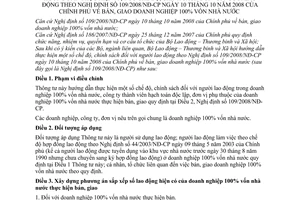 Thông tư 42/2009/TT-BLĐTBXH hướng dẫn chế độ, chính sách người lao động theo Nghị định 109/2008/NĐ-CP bán, giao doanh nghiệp 100% vốn nhà nước