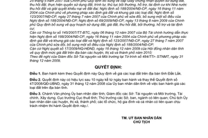 Quyết định 42/2009/QĐ-UBND giá các loại đất