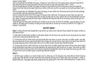 Quyết định 77/2009/QĐ-UBND bộ thủ tục hành chính cấp tỉnh thuộc ngành Kế hoạch