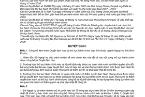 Quyết định 79/2009/QĐ-UBND công bố bộ thủ tục hành chính cấp tỉnh