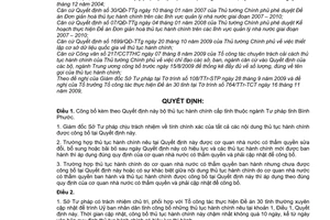 Quyết định 66/2009/QĐ-UBND công bố bộ thủ tục hành chính cấp tỉnh