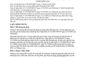 Thông tư 243/2009/TT-BTC hướng dẫn kế toán áp dụng cho Quỹ phát triển khoa học công nghệ quốc gia