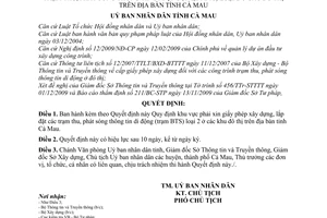 Quyết định 28/2009/QĐ-UBND khu vực phải xin giấy phép xây dựng, lắp đặt các trạm thu, phát sóng thông tin di động