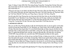 Thông báo 374/TB-VPCP ý kiến kết luận Phó Thủ tướng Hoàng Trung Hải tại cuộc họp Ban Chỉ đạo nhà nước quy hoạch điện VI
