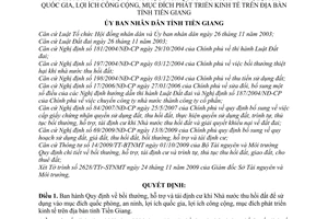 Quyết định 36/2009/QĐ-UBND bồi thường, hỗ trợ tái định cư khi Nhà nước thu hồi đất sử dụng mục đích quốc phòng, an ninh ích quốc gia công cộng