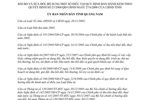 Quyết định 48/2009/QĐ-UBND bãi bỏ và sửa đổi Quyết định 21/2008/QĐ-UBND