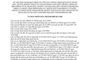 Quyết định 117/2009/QĐ-UBND cấp Giấy chứng nhận quyền sử dụng đất, nhà ở và tài sản khác gắn liền với đất,