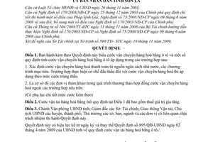 Quyết định 3271/QĐ-UBND cước vận tải hàng hóa bằng ô tô