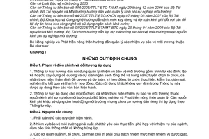 Thông tư 76/2009/TT-BNNPTNT hướng dẫn quản lý các nhiệm vụ bảo vệ môi trường