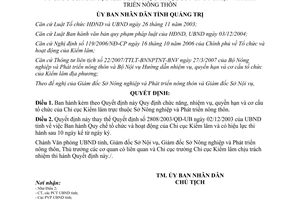 Quyết định 31/2009/QĐ-UBND chức năng nhiệm vụ quyền hạn Chi cục Kiểm lâm