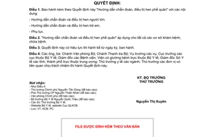 Quyết định 4776/QĐ-BYT Hướng dẫn chẩn đoán, điều trị hen phế quản