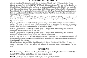 Quyết định 03/2009/QĐ-UBND công bố văn bản hết hiệu lực thi hành