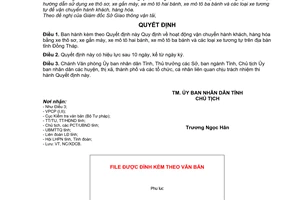 Quyết định 26/2009/QĐ-UBND vận chuyển hành khách