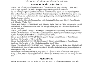 Quyết định 04/2009/QĐ-UBND bãi bỏ văn bản không còn phù hợp